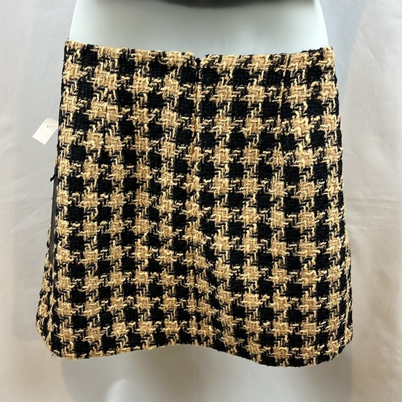 House of Harlow 1960 Tweed Crop Top & Skirt Houndstooth Set Tan/Black Size M NEW - Picture 10 of 16